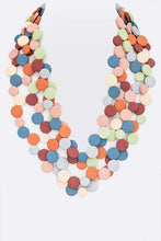 Load image into Gallery viewer, Wooden Disk Statement Layer Necklace