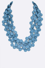 Load image into Gallery viewer, Wooden Disk Statement Layer Necklace
