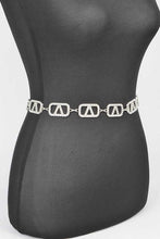 Load image into Gallery viewer, Plus Size Rhinestone Logo Chain Belt