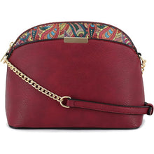 Load image into Gallery viewer, Paisley Accent Small Dome Crossbody Bag