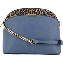 Load image into Gallery viewer, Leopard Accent Small Dome Crossbody Bag