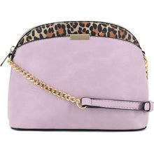 Load image into Gallery viewer, Leopard Accent Small Dome Crossbody Bag