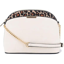 Load image into Gallery viewer, Leopard Accent Small Dome Crossbody Bag