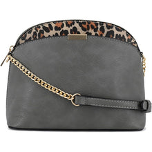 Load image into Gallery viewer, Leopard Accent Small Dome Crossbody Bag