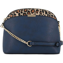 Load image into Gallery viewer, Leopard Accent Small Dome Crossbody Bag