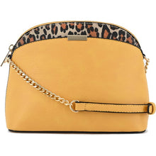 Load image into Gallery viewer, Leopard Accent Small Dome Crossbody Bag