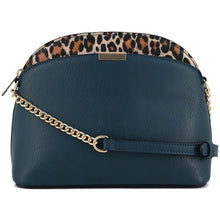 Load image into Gallery viewer, Leopard Accent Small Dome Crossbody Bag