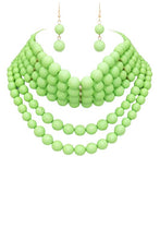 Load image into Gallery viewer, Layered Beads Statement Choker Necklace Set