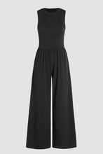 Load image into Gallery viewer, Cinched Waist Sleeveless Wide Leg Jumpsuit