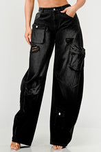 Load image into Gallery viewer, Athina Black washed out cargo pants