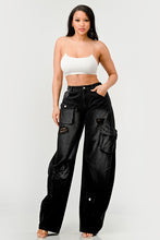 Load image into Gallery viewer, Athina Black washed out cargo pants