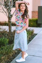Load image into Gallery viewer, Abstract Print Ruffled Flutter Shoulder Blouse