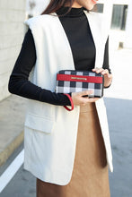 Load image into Gallery viewer, MKF Yale Checkered Tote Bag with Wallet by Mia K