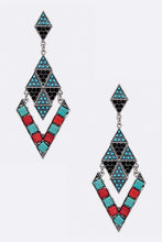 Load image into Gallery viewer, Stone Pave Iconic Geo Western Earrings