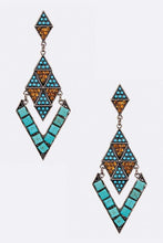 Load image into Gallery viewer, Stone Pave Iconic Geo Western Earrings
