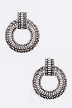 Load image into Gallery viewer, Vintage Inspired Textured Ring Drop Earrings