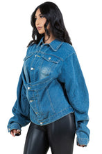 Load image into Gallery viewer, WOMEN FASHION DENIM JACKET