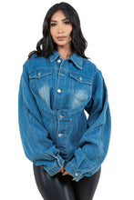 Load image into Gallery viewer, WOMEN FASHION DENIM JACKET