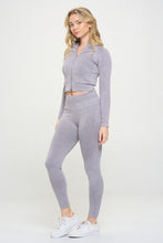 Load image into Gallery viewer, Ribbed Knit Tracksuit Two-Piece Set