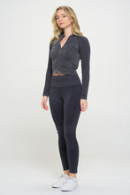 Load image into Gallery viewer, Ribbed Knit Tracksuit Two-Piece Set
