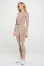 Load image into Gallery viewer, Ribbed Knit Tracksuit Two-Piece Set