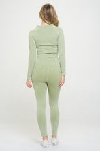Load image into Gallery viewer, Ribbed Knit Tracksuit Two-Piece Set