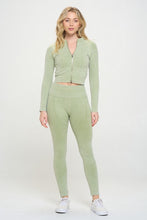 Load image into Gallery viewer, Ribbed Knit Tracksuit Two-Piece Set