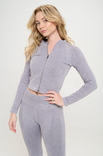 Load image into Gallery viewer, Ribbed Knit Tracksuit Two-Piece Set