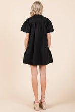 Load image into Gallery viewer, Piping Detailed Babydoll Mini Dress