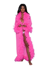 Load image into Gallery viewer, Glamour Boa Feather Trim Robe