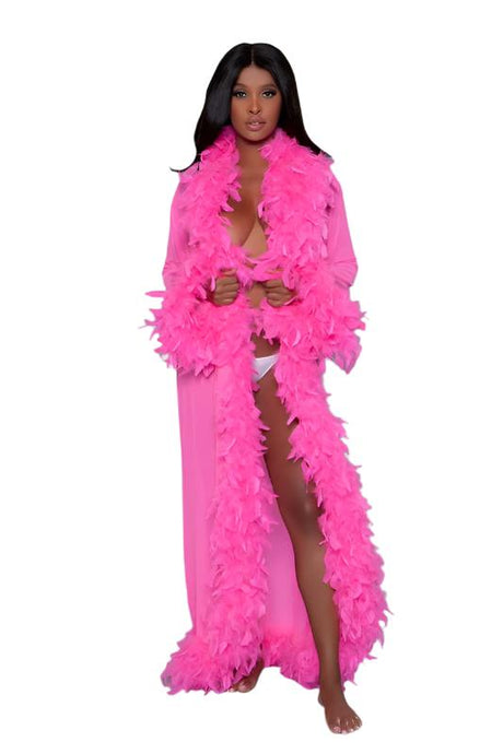 Glamour Boa Feather Trim Robe
