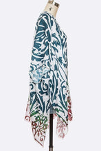 Load image into Gallery viewer, Tribal Printed Raw Edge Kimono Cardigan