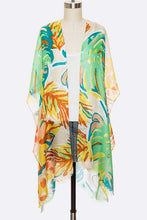 Load image into Gallery viewer, Tropical Floral Print Light Weight Kimono Cardigan