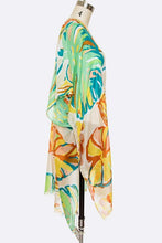 Load image into Gallery viewer, Tropical Floral Print Light Weight Kimono Cardigan