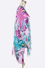 Load image into Gallery viewer, Tropical Floral Print Light Weight Kimono Cardigan