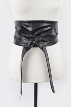 Load image into Gallery viewer, Faux Leather Wrap Around Obi Belt
