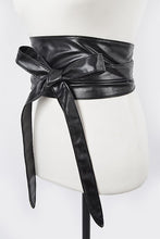 Load image into Gallery viewer, Faux Leather Wrap Around Obi Belt