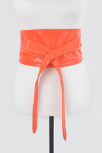 Load image into Gallery viewer, Faux Leather Wrap Around Obi Belt