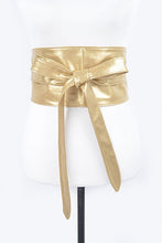 Load image into Gallery viewer, Faux Leather Wrap Around Obi Belt