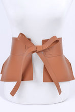 Load image into Gallery viewer, Iconic Faux Leather Skirt Tie Belt