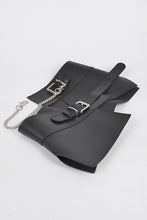 Load image into Gallery viewer, Chain Accent Faux Leather Skirt Belt