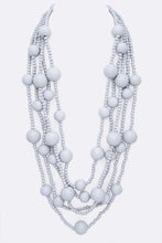 Load image into Gallery viewer, Mulit Layered Statement Wooden Beads Necklace