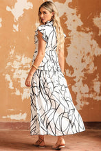 Load image into Gallery viewer, Ruffle Hem Loose Neck Elegant Ruffle Sleeve Dress
