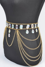 Load image into Gallery viewer, Oversize Acrylic Stone Layered Chain Belt