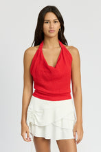 Load image into Gallery viewer, COWL NECK HALTER TOP