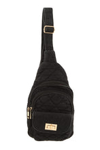 Load image into Gallery viewer, Cross Pattern Denim Sling Bag