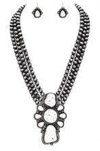 Load image into Gallery viewer, Compress Stone Western Navajo Beads Necklace Set