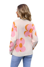 Load image into Gallery viewer, Big flower knit sweater