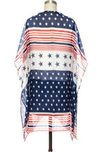 Load image into Gallery viewer, Americana Star Printed Kimono Cardigan