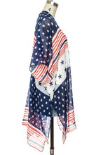 Load image into Gallery viewer, Americana Star Printed Kimono Cardigan